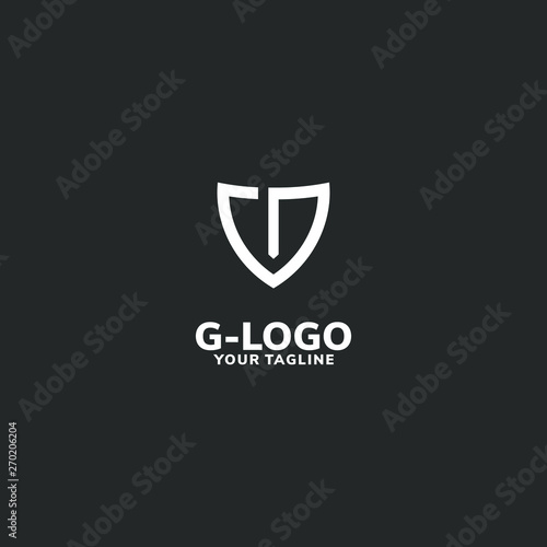 Letter G with Shield Shape Logo on Dark Grey Background Free Download Letter G with Shield Shape Logo on Dark Grey Background - GFXLoad
