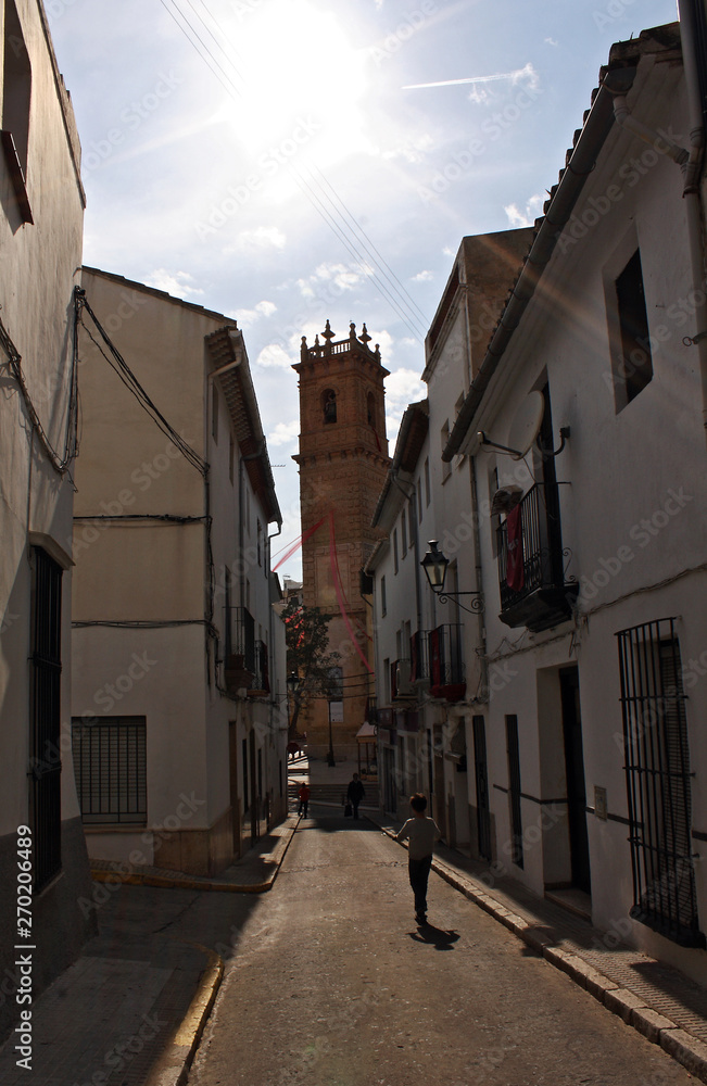 Narrow streets in small village, Spain