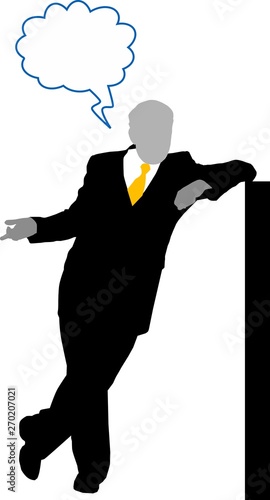 Hombre de negocios con viñeta