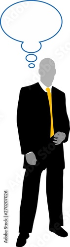 Hombre de negocios con viñeta