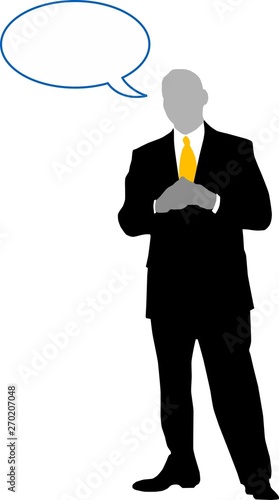Hombre de negocios con viñeta