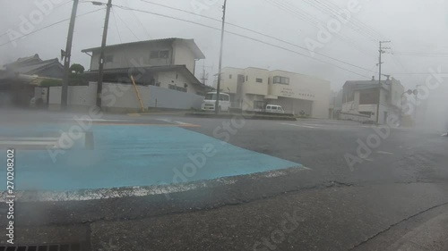 Remote Camera Lashed By Major Hurricane Wind And Rain - Jebi photo