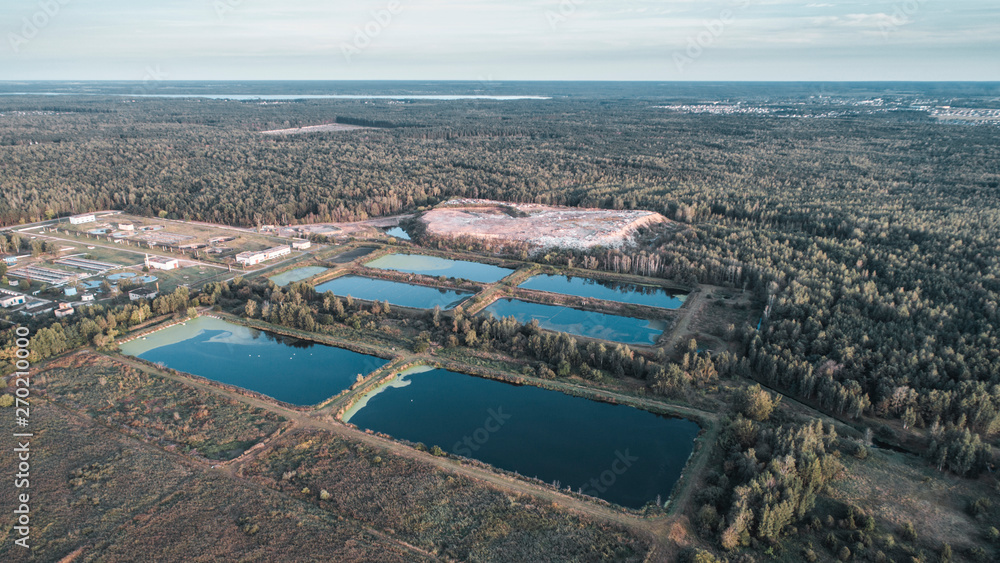 Fototapeta premium city water purification top view