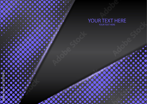 Bright halftone dots on a dark background. Luxury poster background template.