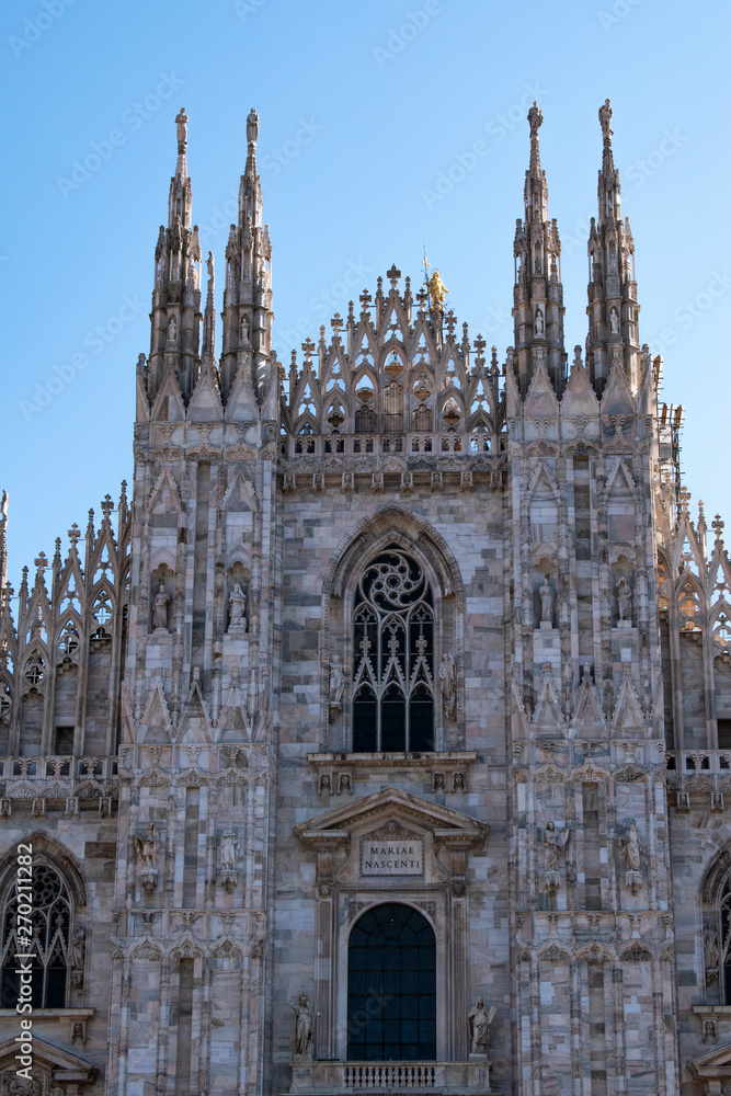 Milan, Italy, Europe: the famous Milan Cathedral, dedicated to the Nativity of St Mary, the largest church in Italy, the third largest in Europe and the fourth largest in the world Milan, Italy, Europe: the famous Milan Cathedral, dedicated to the Nativity of St Mary, the largest church in Italy, the third largest in Europe and the fourth largest in the world