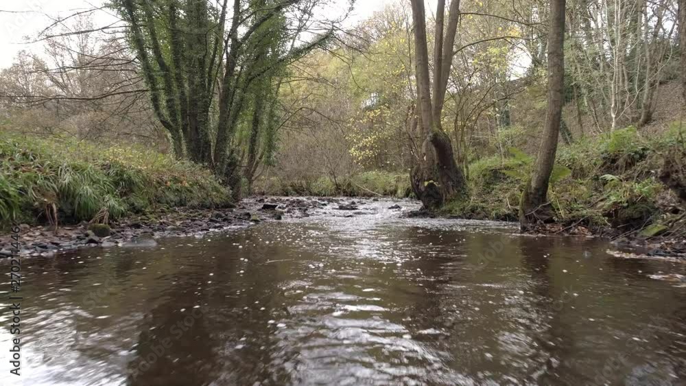 Drone Water close up, Goit Stock, Yorkshire Drone Water close up, Goit Stock, Yorkshire