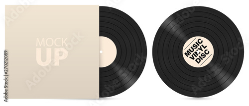Realistic vector vinyl disc
