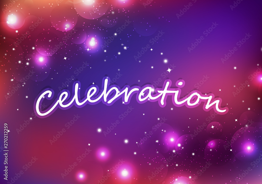 Celebration, Bokeh stars, fantasy glowing fireworks, light exploding festive party holiday event abstract background vector illustration Celebration, Bokeh stars, fantasy glowing fireworks, light exploding festive party holiday event abstract background vector illustration