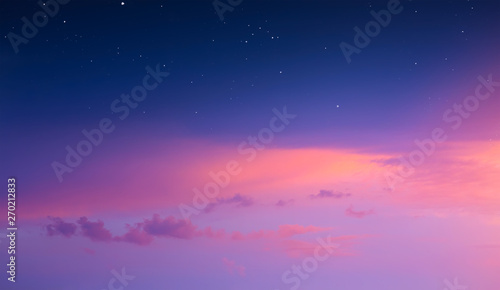 Fotografia magical pink sunrise sky background