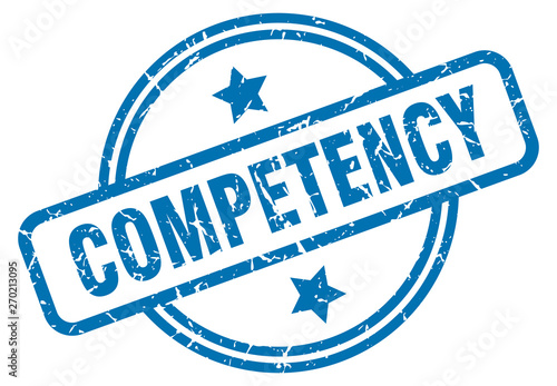competency grunge stamp