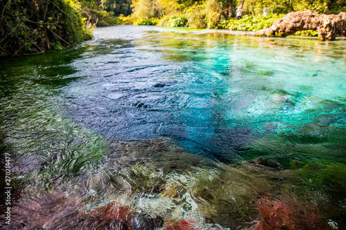 The Blue Eye - Syri i Kaltër, water spring near Muzinë in Vlorë County, southern Albania, Europe