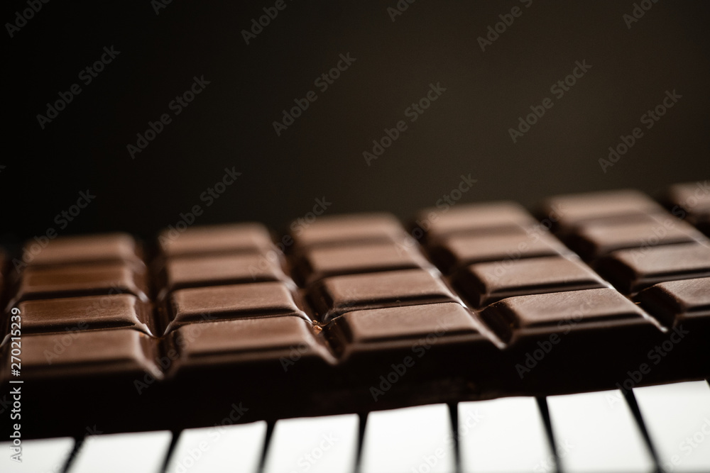 Dark chocolate tablet