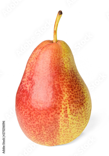 Pear "trout" on a white isolated background. Bright saturated colors. Close-up. Design element for print and web.