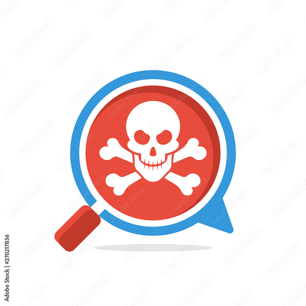 Illustration icons with dangerous information analysis concepts Illustration icons with dangerous information analysis concepts