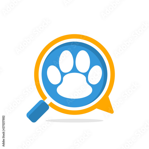Vector illustration icon with communication and review media, to access information about pets