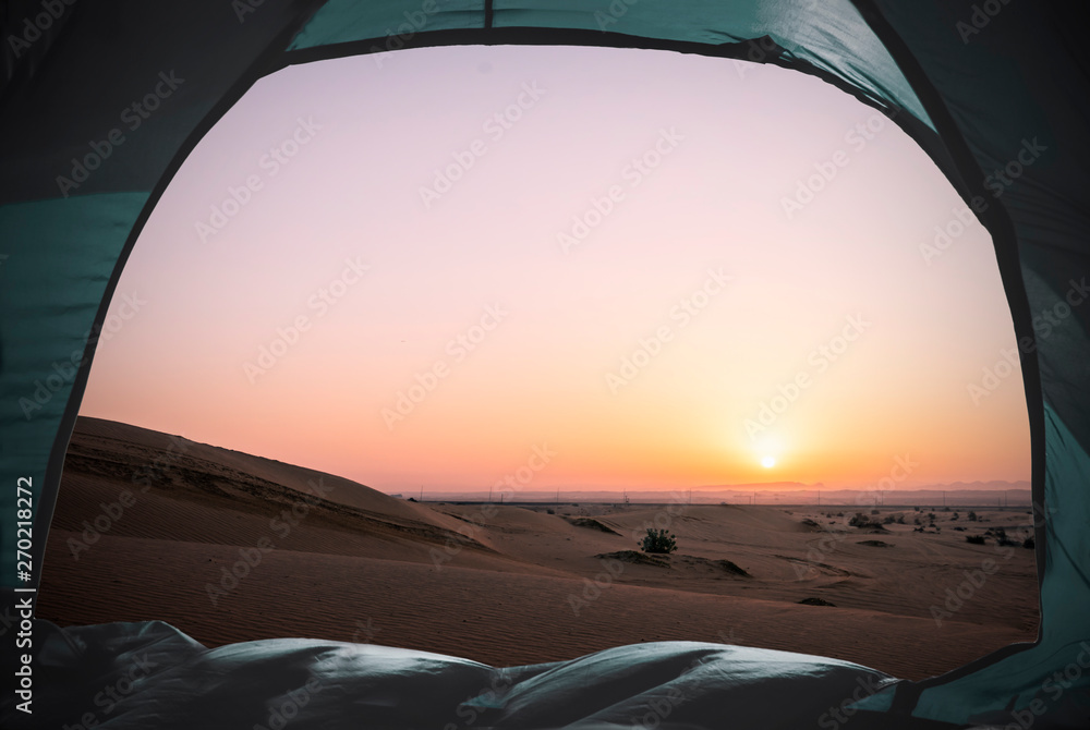 camping in the desert