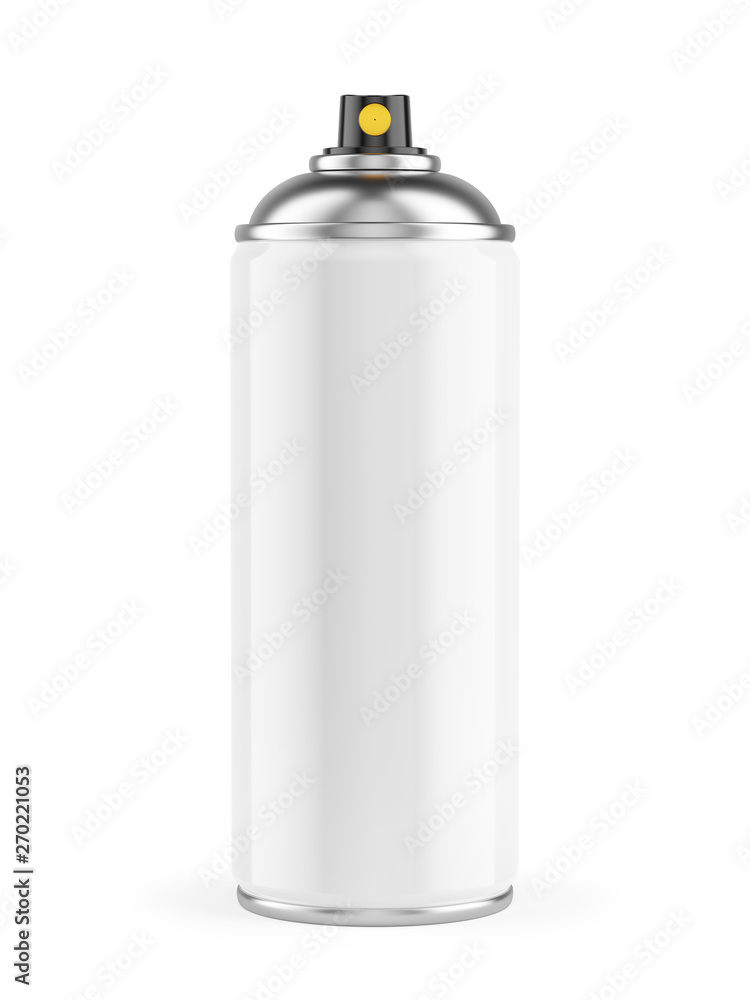 White Spray Paint Metal Cans Isolated on White Stock Illustration -  Illustration of mockup, paint: 159419489