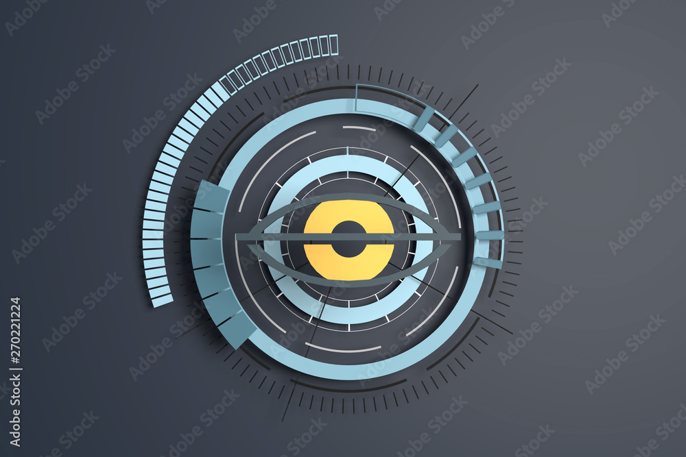 Obraz premium 3D Illustration Überwachung