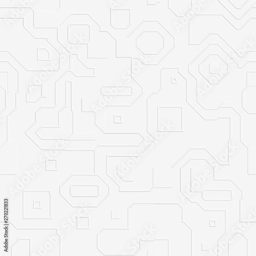 Abstract white technology background. Seamless pattern.