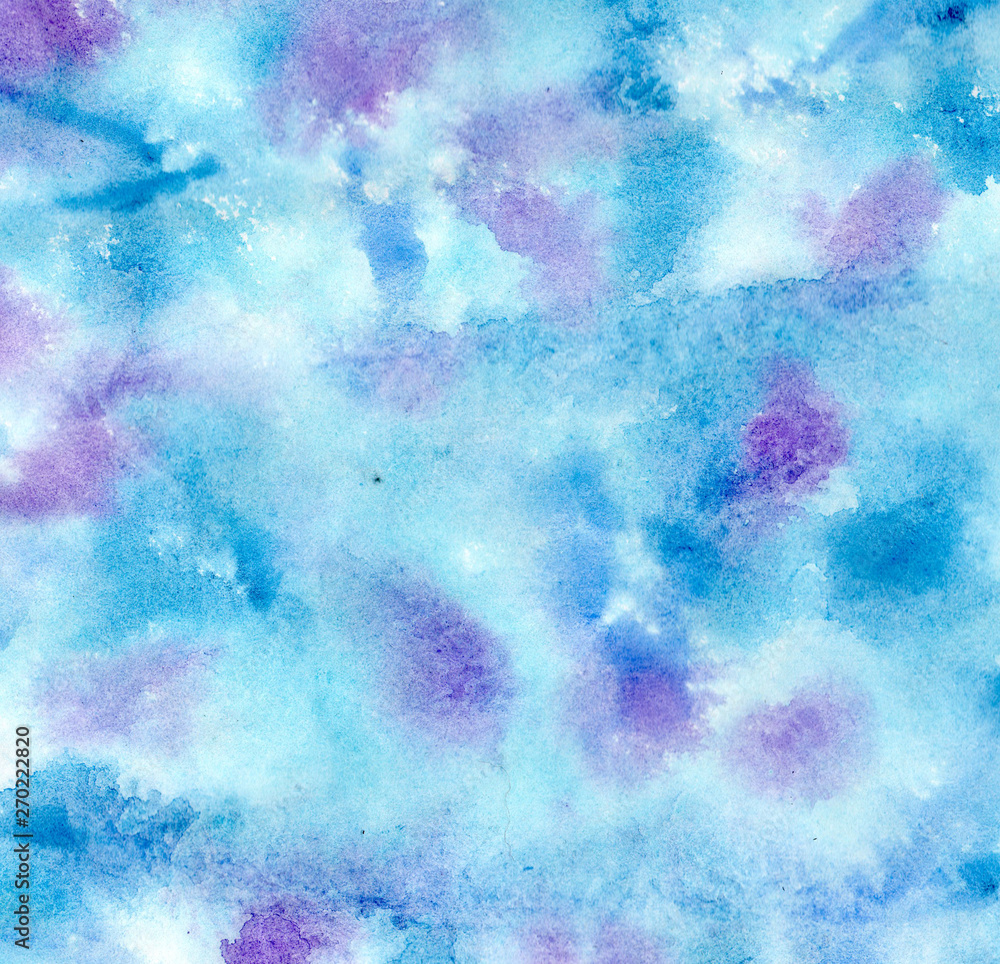 watercolor, blue, background, purple, pink, paint, water, white, color, colorful, design, texture, drawn, hand, pattern, bright, illustration, paper, watercolour, art, pastel, decoration, light, image