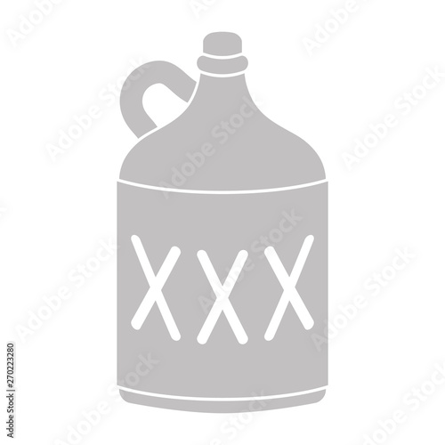 vector icon with moonshine bottle