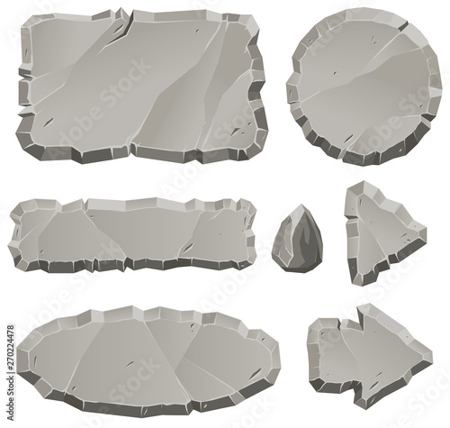 Vector stone design elements for game and web