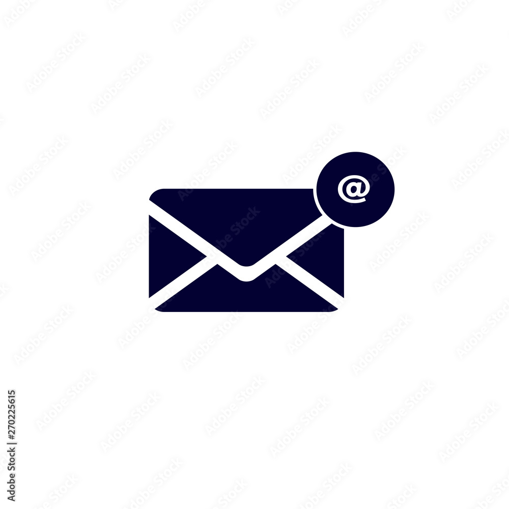 Flat vector icon - new notification - a closed envelope and a new email icon. Close-up web icon for smartphone or website Flat vector icon - new notification - a closed envelope and a new email icon. Close-up web icon for smartphone or website