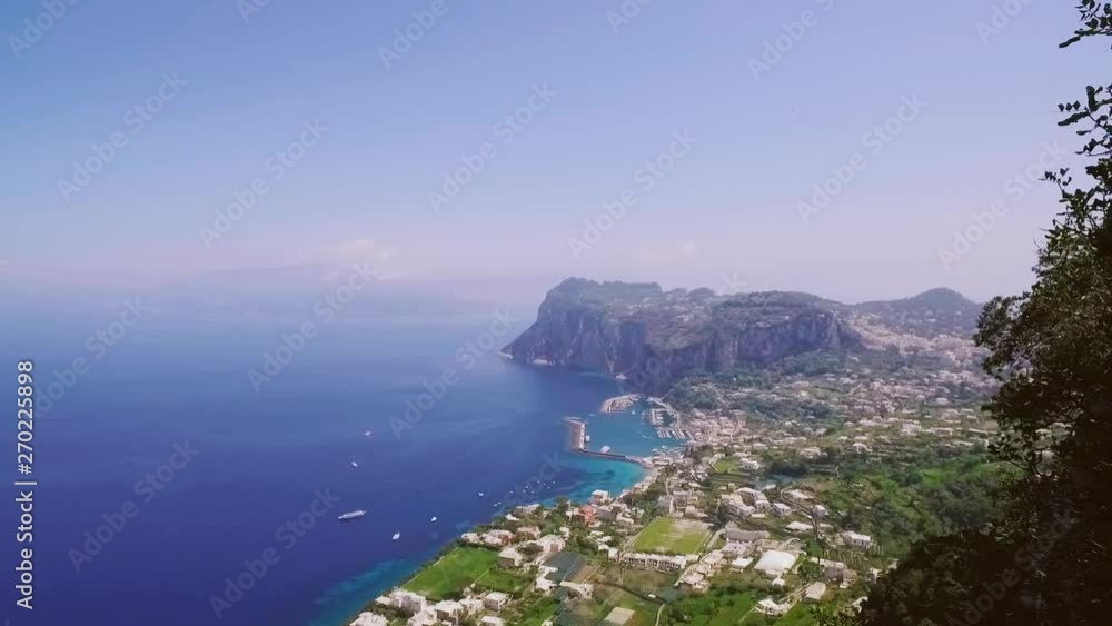 Aerial breathtaking panorama of paradise coastline and deep blue sea. Enjoying the view, scenery, picturesque nature. Positive emotions, tourism, vacation, trip concept Aerial breathtaking panorama of paradise coastline and deep blue sea. Enjoying the view, scenery, picturesque nature. Positive emotions, tourism, vacation, trip concept