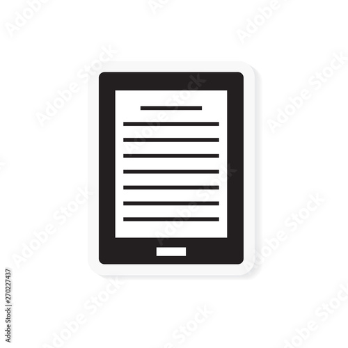 ebook reader icon- vector illustration