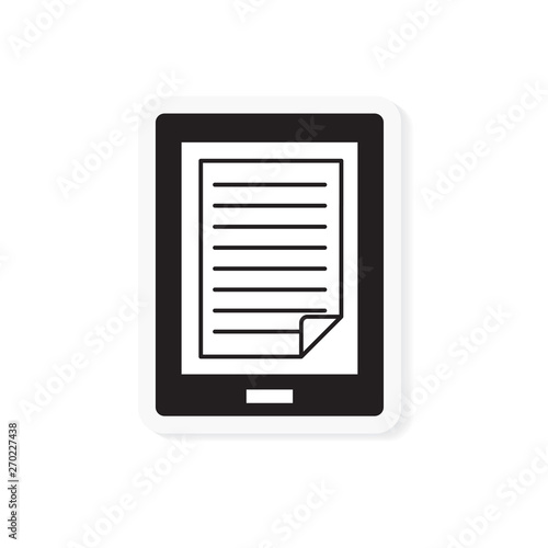 ebook reader icon- vector illustration