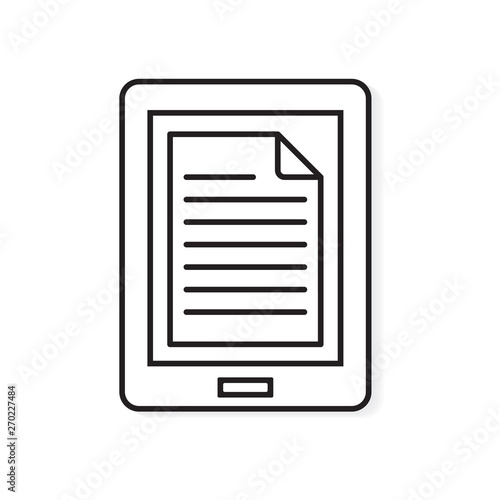 ebook reader icon- vector illustration
