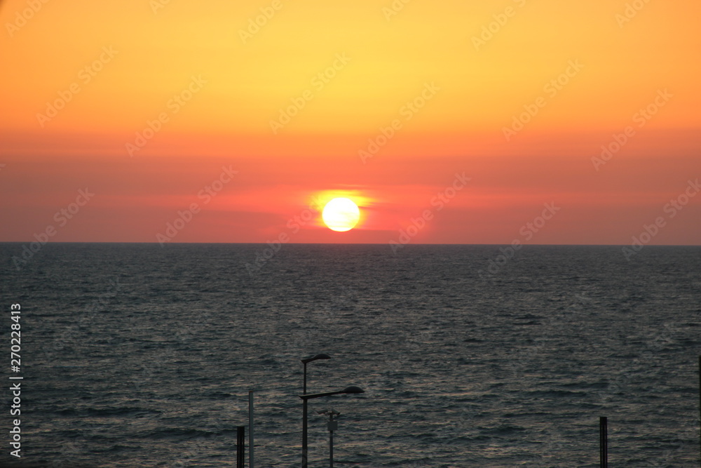 sunset at sea