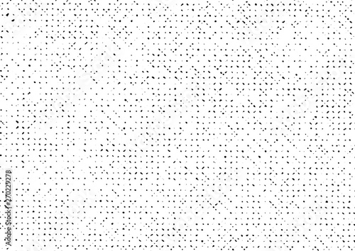Old Pattern Grunge Texture Background, Grungy Black Abstract Dotted Vector, Halftone Rough Design