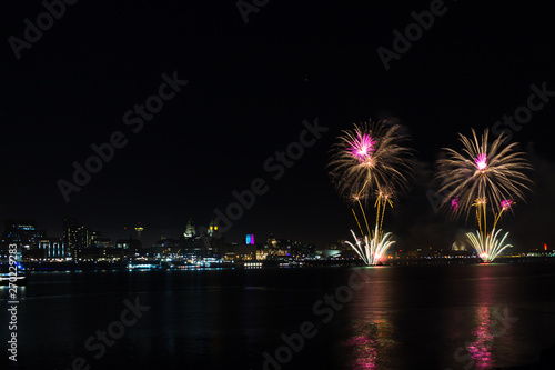 Fireworks over the River Mersey