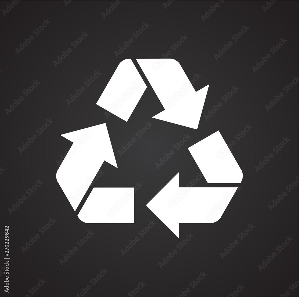 Recycling icon on background for graphic and web design. Simple vector sign. Internet concept symbol for website button or mobile app. Recycling icon on background for graphic and web design. Simple vector sign. Internet concept symbol for website button or mobile app.
