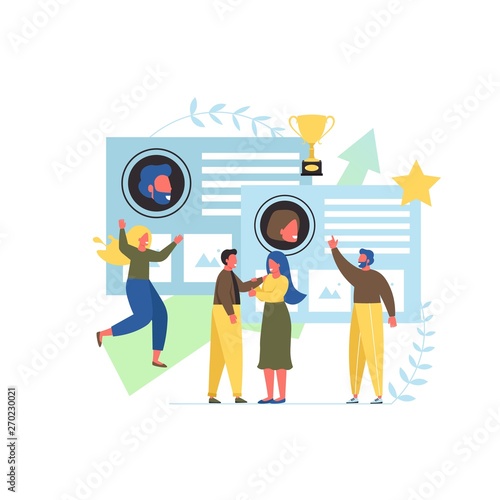 About us vector flat style design illustration