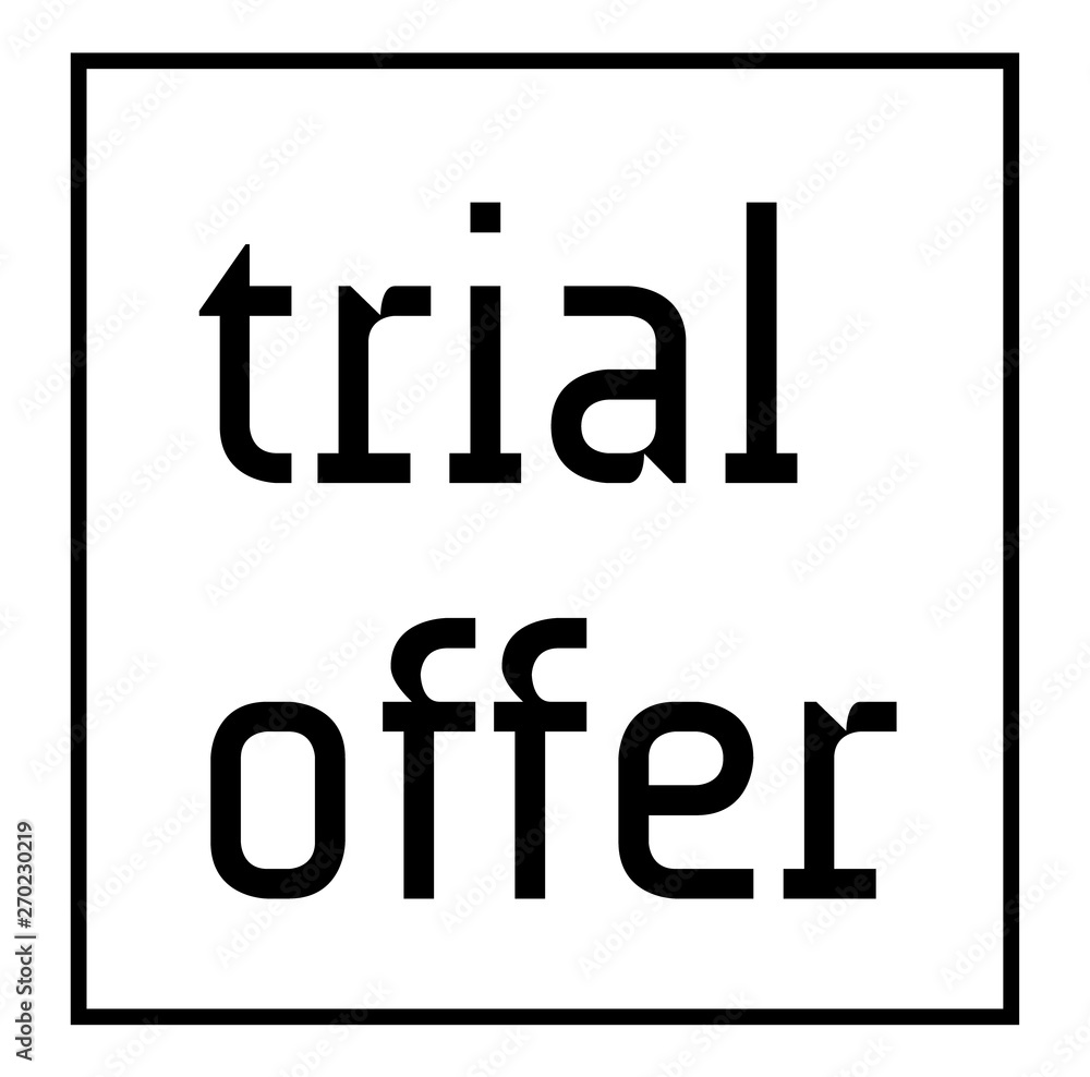 TRIAL OFFER stamp on white background TRIAL OFFER stamp on white background