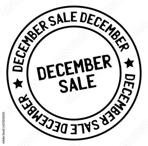 DECEMBER SALE stamp on white background