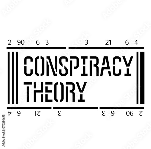 CONSPIRACY THEORY stamp on white background