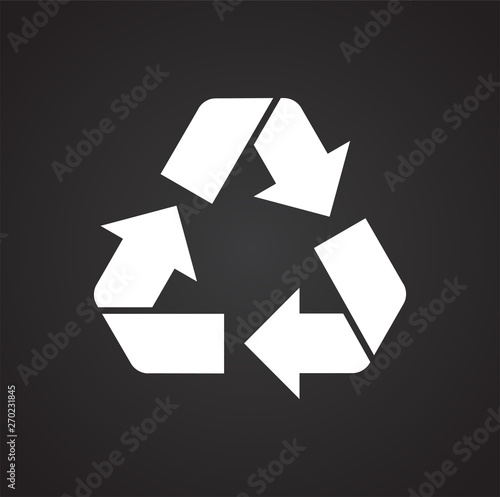 Recycling icon on background for graphic and web design. Simple vector sign. Internet concept symbol for website button or mobile app.