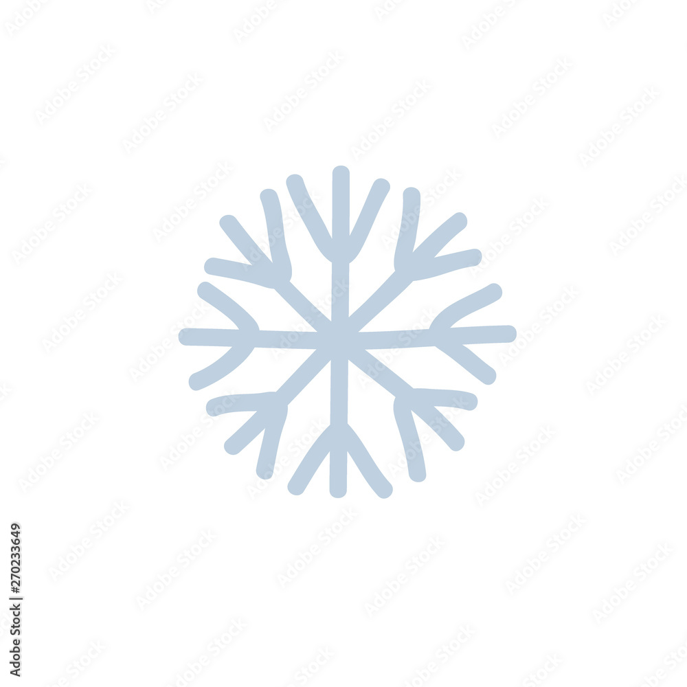 snowflake doodle icon, vector illustration snowflake doodle icon, vector illustration
