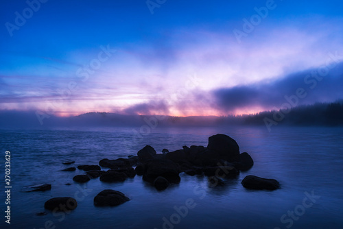 Impressively beautiful Fairy-tale mountain lake with crystal clear water Breathtaking Scene