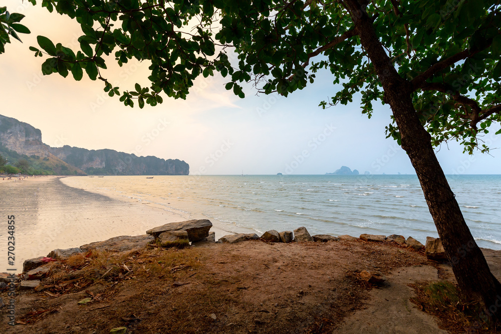 The beautiful beach in krabi Islands at Thailand. 