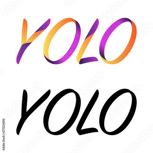 Abstract YOLO text color and black background