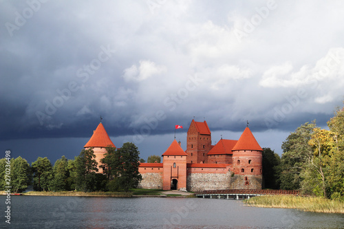 Trakai Castle, Lake Galve, Vilnius, Lithuania, Europe