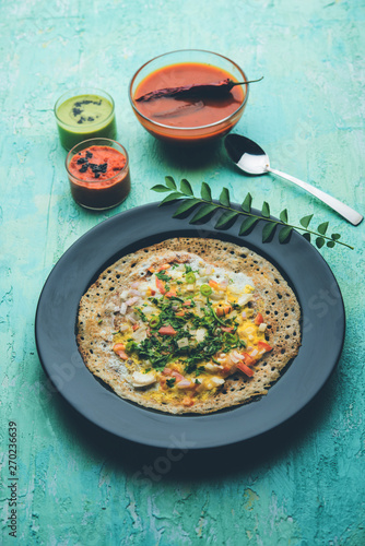 Canvas Print Egg Dosa is a popular south indian non-vegetarian breakfast or meal, served with