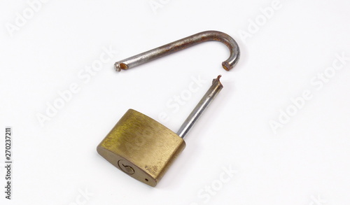 The key that has been cut for theft