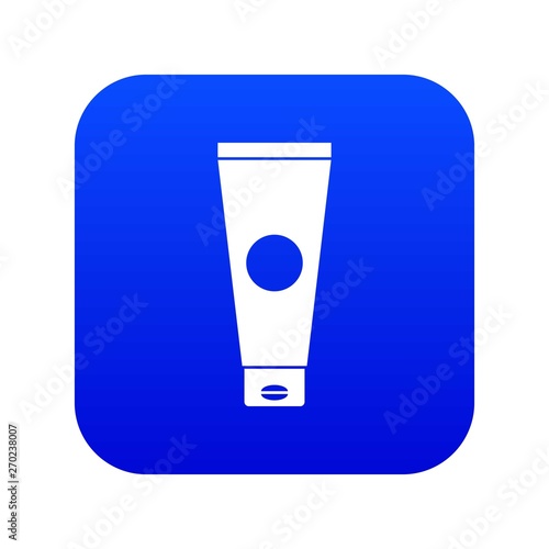 Cream tube icon digital blue for any design isolated on white vector illustration