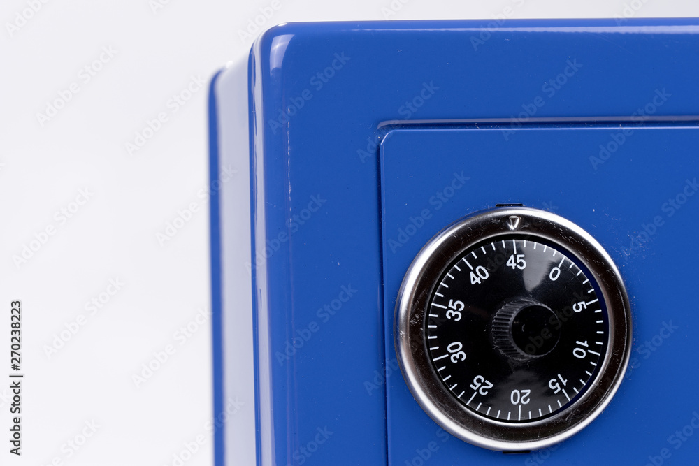 Close Up of combination safe lock from the blue safe Close Up of combination safe lock from the blue safe