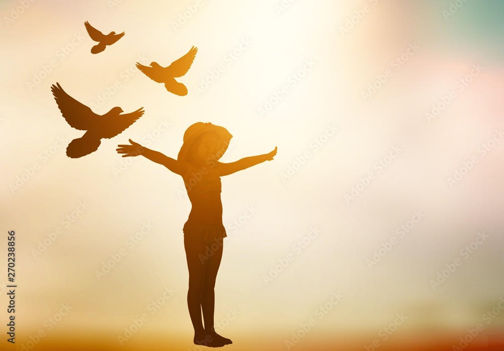 Peace abstract alone background bird christian concept